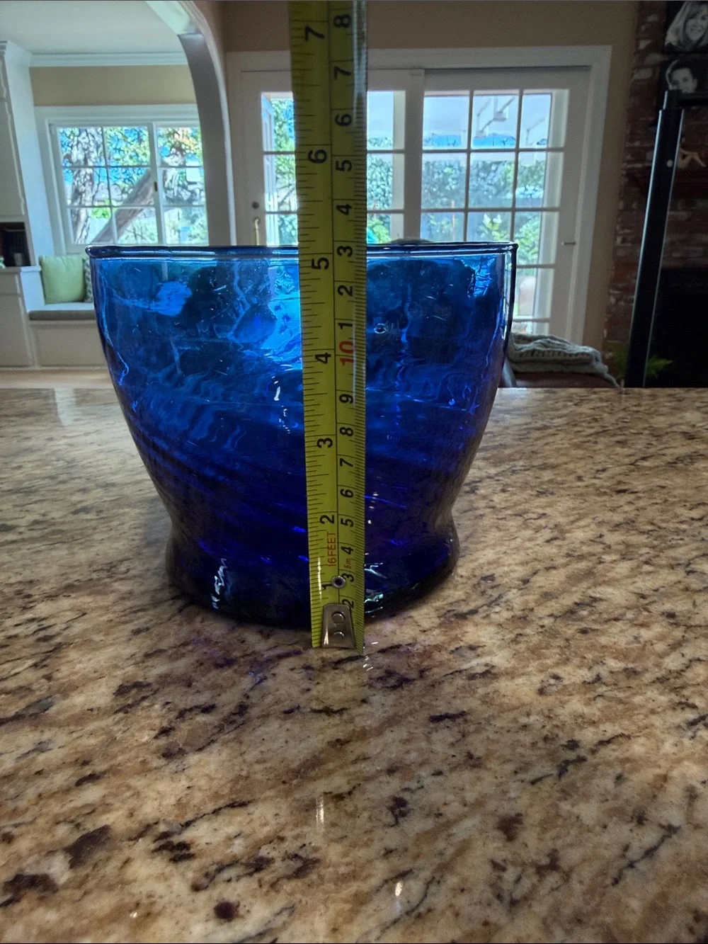 Cobalt Blue Handblown Glass Vase